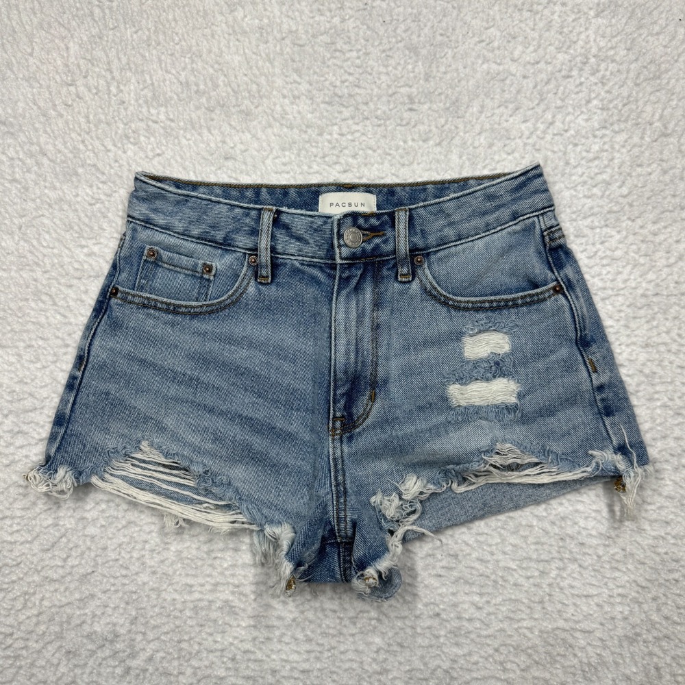 PacSun High Rise Distressed Shorts Festival Boho Grunge Rocker Women's Size 24